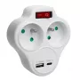 Elektriline topeltpistikupesa jaotur MACLEAN MCE336E 2 USB-pordiga, tüüp E
