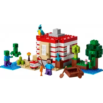 Ehitusmänguasi LEGO Minecraft komplekt 21275 TNT džunglimaja, 287 tükki, 2 minifiguuri, vanus 8+