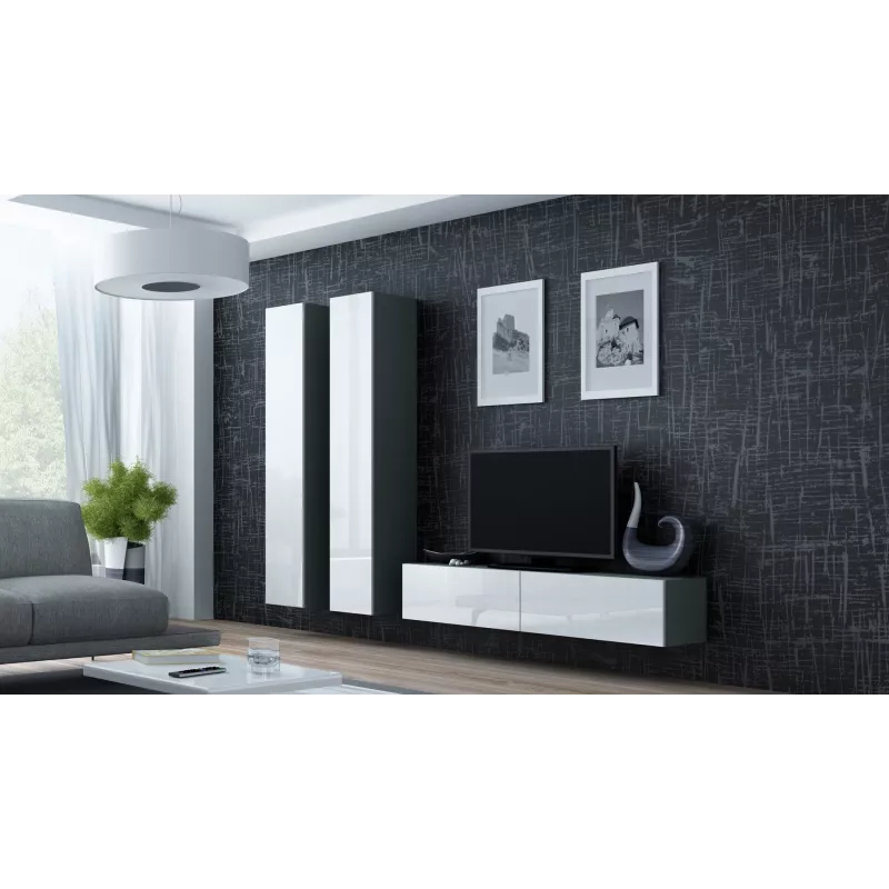 Cama TV-alus VIGO 140 30/140/40 sonoma tamm/valge läikiv