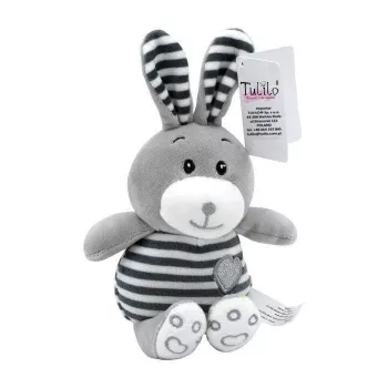 Pehme mänguasi TULILO Striped Cuddles Rabbit 26 cm pehme jänesemänguasi