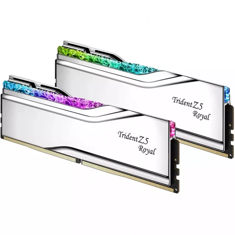 DIMM 48 GB DDR5-7200 (2x 24 GB) Dual-Kit, Memory Silver, F5-7200J3646F24GX2-TR5S, Trident Z5 Royal, INTEL XMP