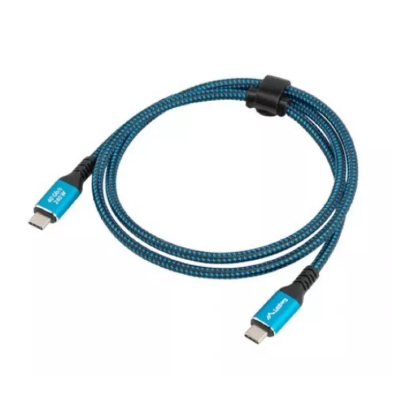 USB-C kaabel LANBERG CA-CMCM-45CU-0010-BK 1 m, 240W toide, 8K@60Hz video