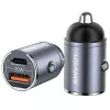 Autolaadija usams C38 30W — 1x USB-A + 1x USB-C kiirlaadimine