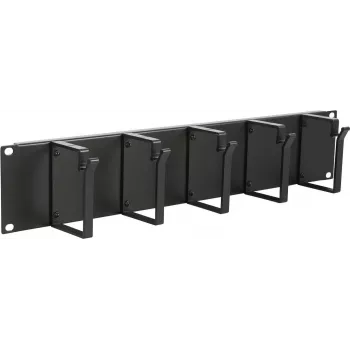 Kaablihalduspaneel LOGON RAO105BL Must Alumiinium 48,3 cm