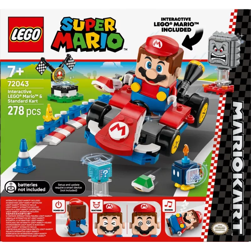 LEGO ehituskomplekt 72043 Super Mario interaktiivne Mario Kart standardkardiga