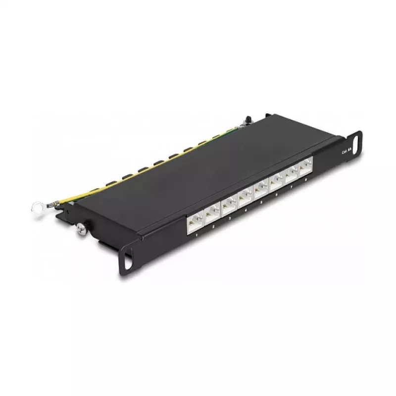 DeLOCK Patch Panel 10 tolli 8 porti Cat.6A 0,5U must