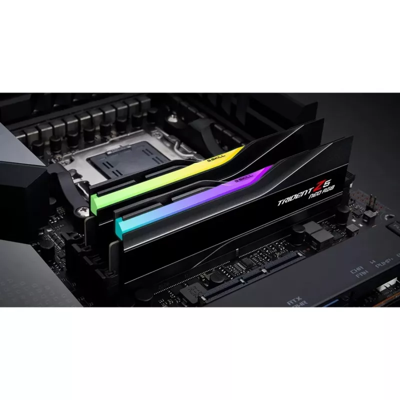 DIMM 64 GB DDR5-6000 (2x 32 GB) Dual-Kit, Arbeitsspeicher schwarz, F5-6000J3238G32GX2-TZ5NR, Trident Z NEO RGB, AMD EXPO