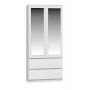 Topeshop SS-90 BIEL LUSTRO bedroom wardrobe/closet 5 shelves 2 uks(s) valge