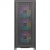 PC-korpus Silentware Air 2000 A-RGB Must — kesk-torn, karastatud klaasist külgpaneel