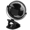 Adler laetav klambriga lauaventilaator | AD 7342 | Lauaventilaator | Must | Läbimõõt 15,5 cm | Kiiruste arv 3 | Võnkumine | 5 W