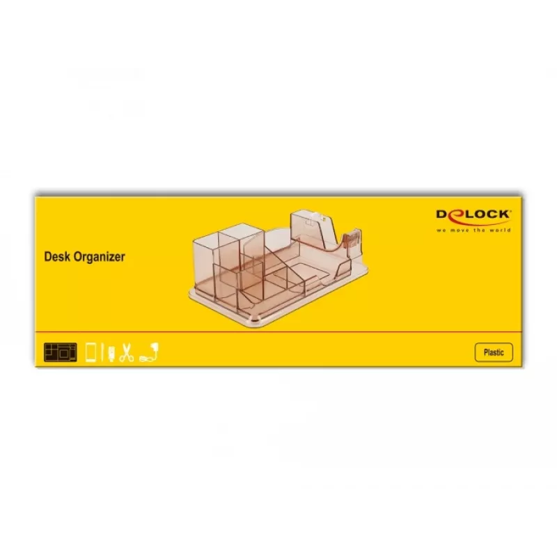 Lauakorraldaja DeLOCK 18341 läbipaistev pruun plastik 145x250x85mm