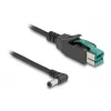 DeLOCK PoweredUSB-kaabel isane 12 V to DC 5,5 x 2,5 mm isane nurgaga 1 m