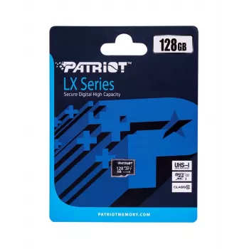 MicroSDXC mälukaart PATRIOT PSF128GMDC10 128 GB UHS-I Class 10 U1 80 MB/s, must