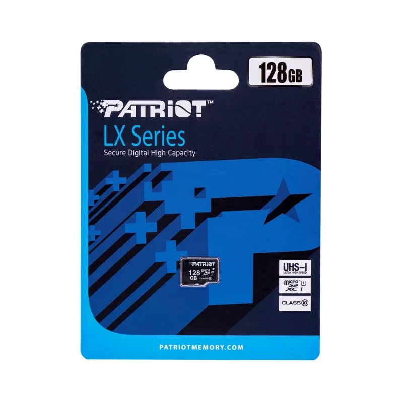 MicroSDXC mälukaart PATRIOT PSF128GMDC10 128 GB UHS-I Class 10 U1 80 MB/s, must