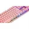 Deltaco GAM-021-RGB-P-DE - täissuuruses (100%) - USB - membraanlülitiga - QWERTZ - Roosa