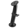 Ram B Size 1 Ball ON 2.5 Round Plates With Amps Hole Pattern, Long Length Double Socket Arm