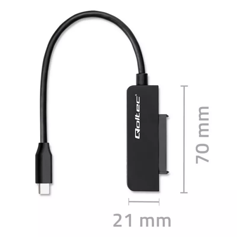 QOLTEC SATA adapter 52269 2,5-tollise draivi jaoks USB-C-le, toetab kuni 2TB