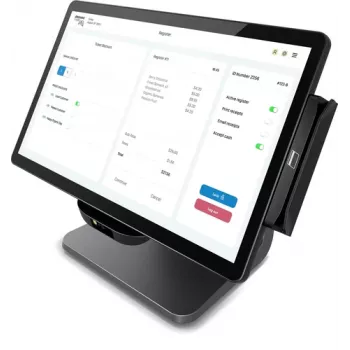 Elo E-Series 3, 8GB RAM, 128GB SSD, WiFi, 39,6cm (15,6''), Full HD, USB, USB-C, RS232, BT, Ethernet, Intel Celeron, SSD, Kit (RS232), must POS-süsteem, Ekraani diagonaal: 39,6