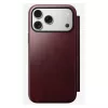 Mobiiltelefoni ümbris Nomad Modern Leather Folio iPhone 17 Pro Max jaoks — nahk, TPU, PC, alumiinium, Burgundia, 16 cm (6,3 tolli)
