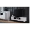 Cama TV-alus VIVA 180 valge/valge läikiv + must