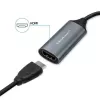 USB-C USB-A ja HDMI 4K 30Hz adapter QOLTEC alumiiniumkorpuses