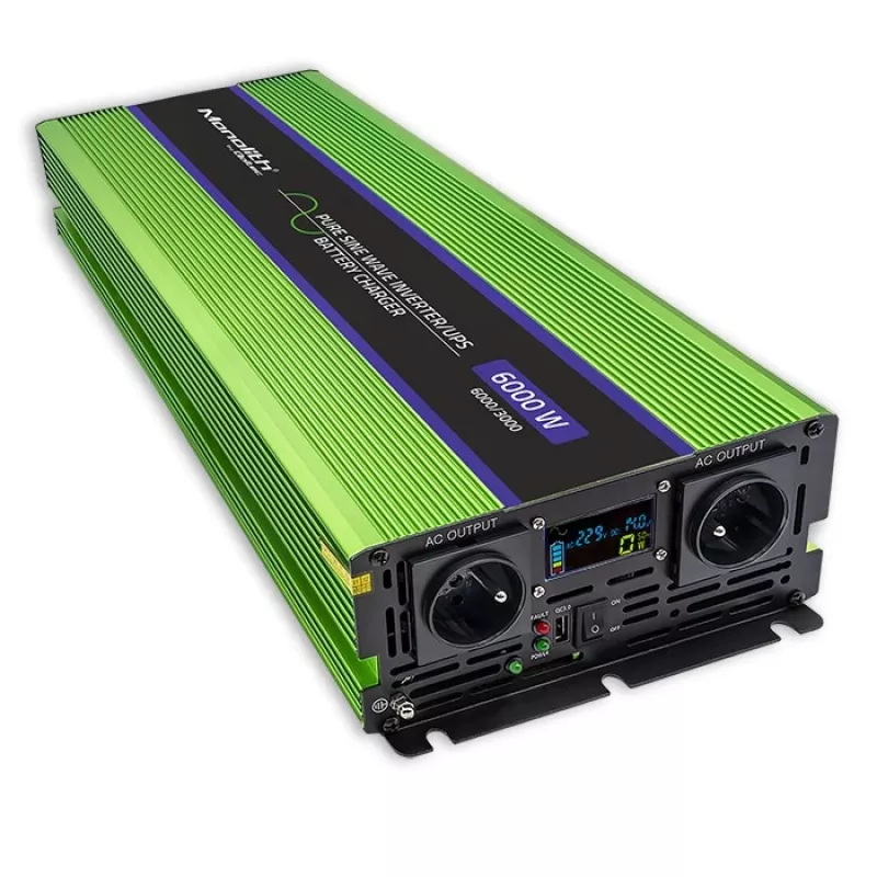Autoinverter Qoltec Monolith 6000 W roheline 12 V