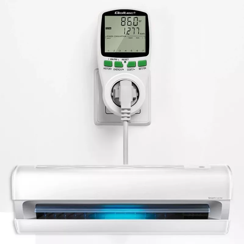 Võimsusmõõtur QOLTEC PM0627 3680W ajalooga — QOLTEC PM0627 3680W