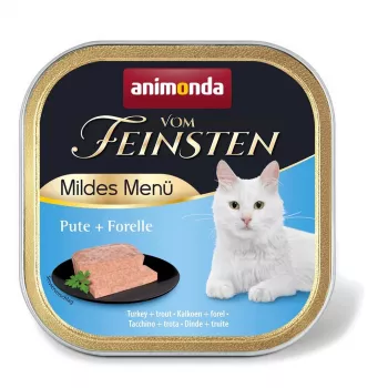 Märg kassitoit Animonda Vom Feinsten Turkey & Trout Mild Menu 100 g — teraviljavaba, 81% niiskust, 11,2% valku