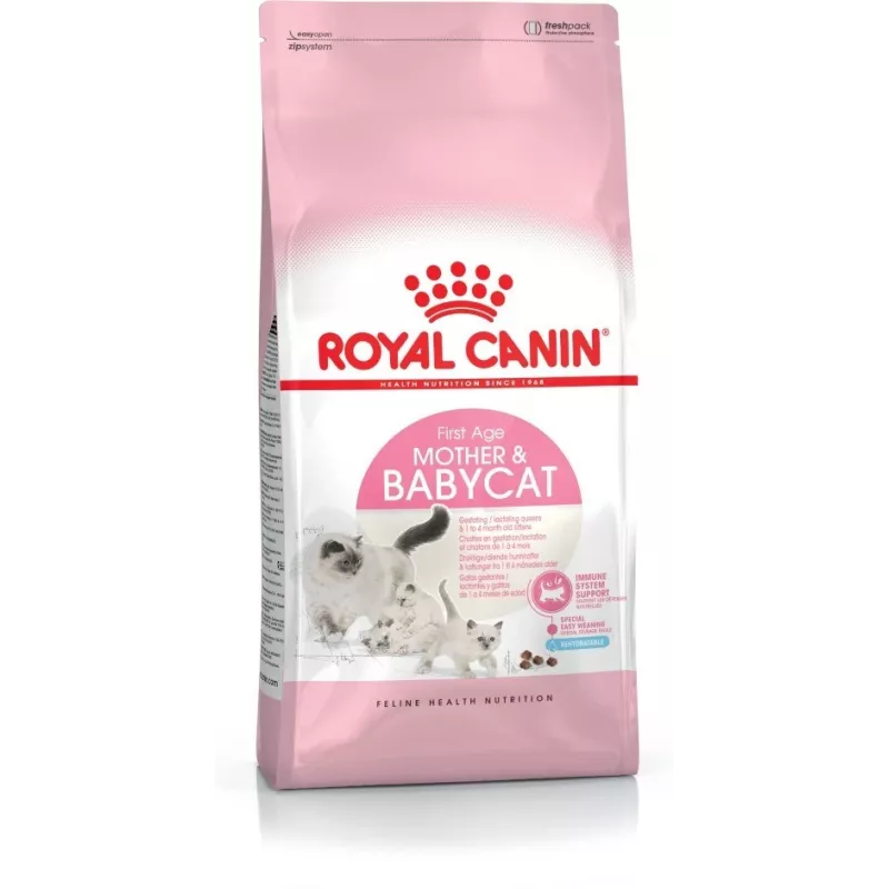 Kuiv kassitoit Royal Canin Mother & Babycat 2 kg — kana, tiinetele, imetavatele emakassidele ja kassipoegadele (Junior)