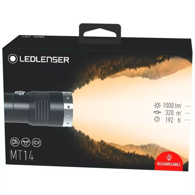 Led Lenser MT14 Taskulamp Must, Hõbedane