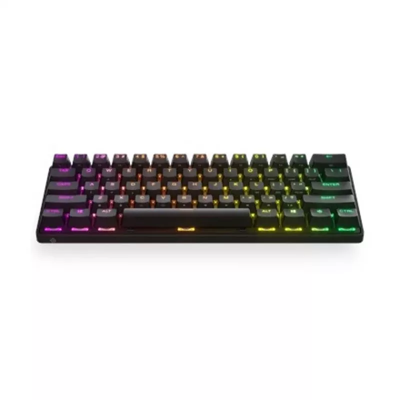 Mehaaniline mängurklaviatuur STEELSERIES Apex Pro Mini Wireless — 60% vormitegur, USB + RF-juhtmeta + Bluetooth, QWERTY US, Must