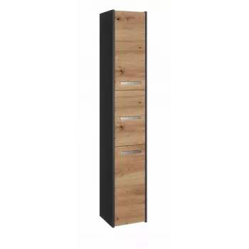 Vannitoa panipaik top e shop S33 — eraldiseisev, tammepuust raam, antratsiit/Artisan viimistlus, 6 riiulit