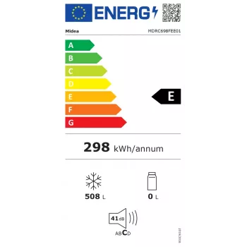 Sügavkülmik Midea MDRC698FEE01 – 508 L, energiaklass E, eraldiseisev, 83 cm kõrge, valge