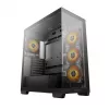 PC korpus DeepCool CG580 4F Midi Tower — ATX/ITX/MicroATX, karastatud klaas, 3×120mm+1×120mm ventilaatorid, 2×3.5-tolline ja 2×2.5-tolline, USB-A×2 USB-C×1, must