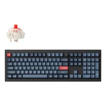 Mehaaniline täissuuruses klaviatuur Keychron V6 Max — RF-juhtmevaba + Bluetooth, RGB-taustvalgustus, must/hall