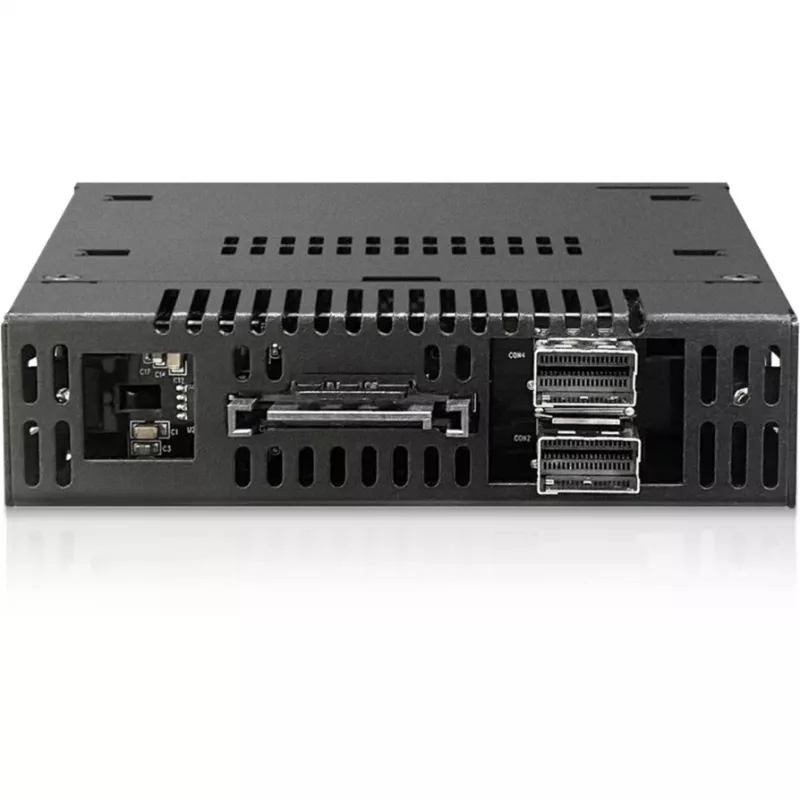 ICY DOCK - ToughArmor - MB834MK-B V2 - 2x M.2 NVMe kuni 1x 3,5-tolline pesa mobiilne raam metallist võtmelukuga SlimSAS 4i must