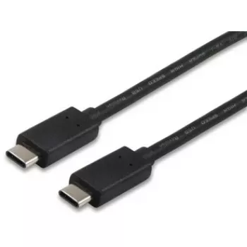 Equip USB 2.0 Type C kaabel, 1m, 1 m, USB C, USB C, USB 2.0, Male/Male, Must