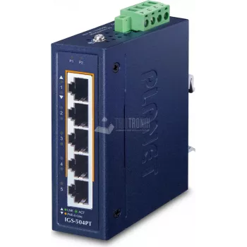 Mittehallitav kommutaator PLANET IGS-504PT 10/100/1000T PoE 5 porti