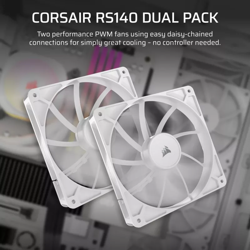 Fan Corsair RS140 14 cm Valge 330-1700 RPM