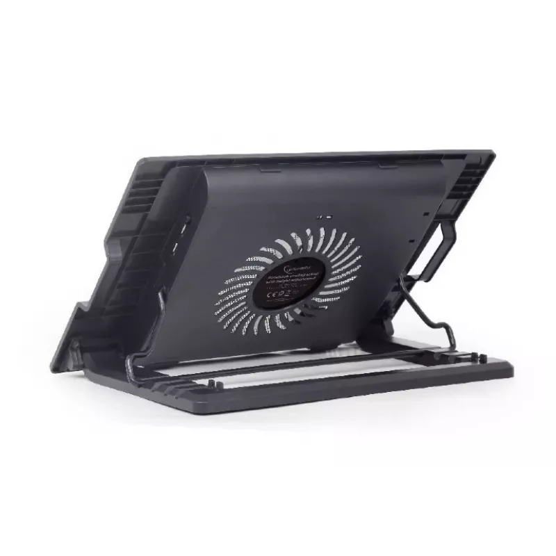 Sülearvuti jahutusalus Gembird NBS-1F17T-01, kuni 17-tollisele, 1×15 cm ventilaator, USB 2.0, 370×265×33 mm, 350 mA, must