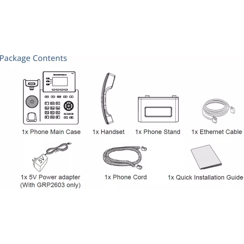 IP-telefon Grandstream Networks GRP2603P Must