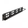 DeLOCK 88195 D-tüüpi 19-tolline patch-paneel 4 plaadiga, 16 porti, 2U, must