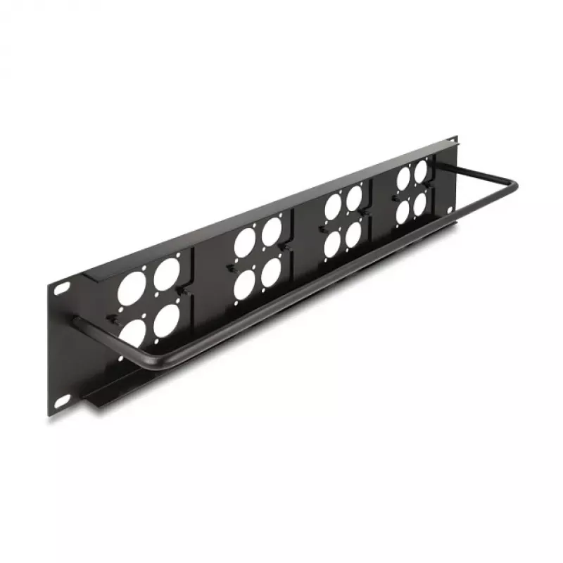 DeLOCK 88195 D-tüüpi 19-tolline patch-paneel 4 plaadiga, 16 porti, 2U, must
