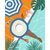 Värvi-numbri järgi komplekt Ravensburger CreArt – Pool Time (värvimiskomplekt, mudel 25523)