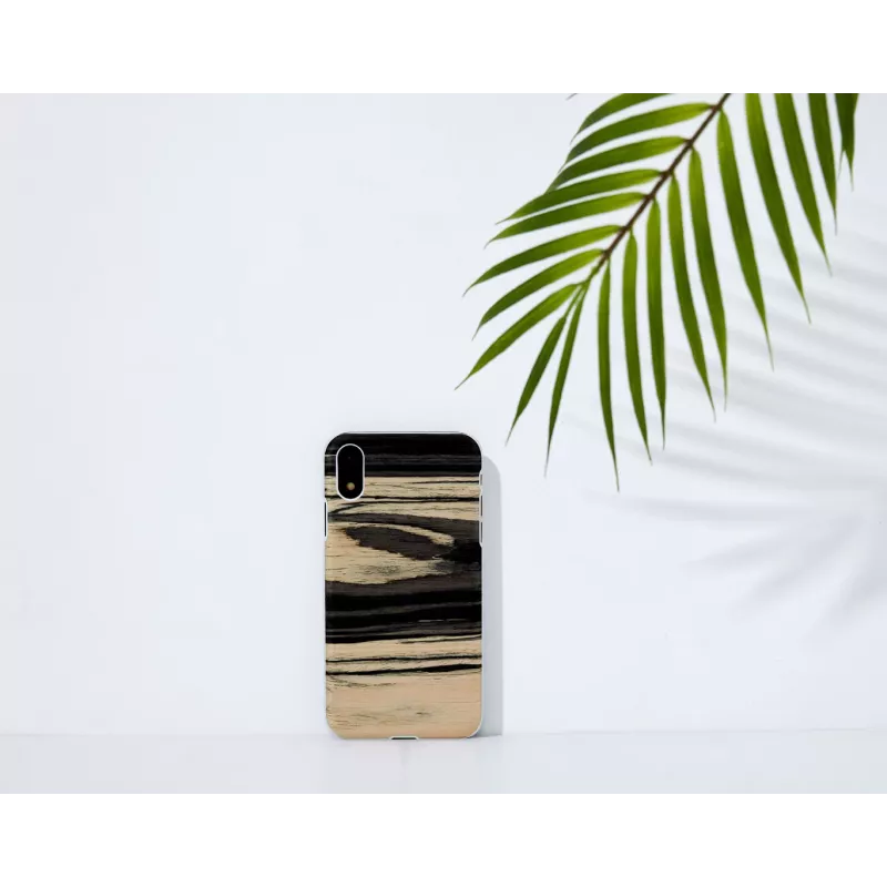 man and wood telefonikohver iPhone XR-ile — Valge Ebony viimistlus