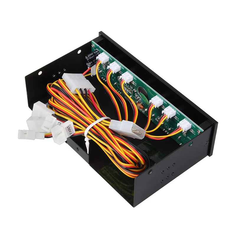 Ventilaatori kiiruse kontroller Akasa AK-FC-08BKV2 must 6 kanaliga
