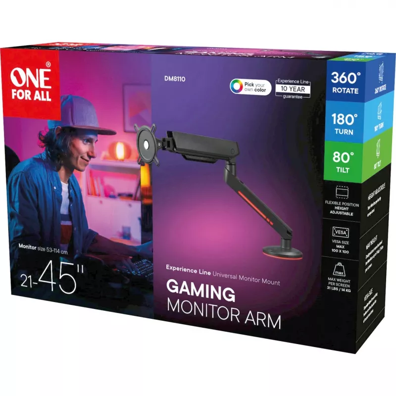 One For All DM8110 Experience-line VESA kinnituskomplekt LCD-ekraanile 21-45 RGB