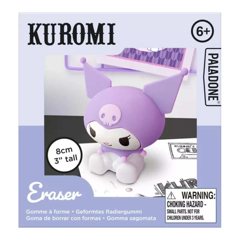 Kustutuskumm Paladone Kuromi suur uudsuskumm PP14533KUR, tegelaskujuga kumm, kogumisobjekti suurus
