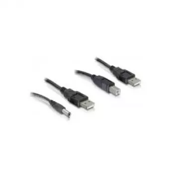 Kaablite komplekt USB-A / DC + USB-B 0,3 m DeLOCK 82461