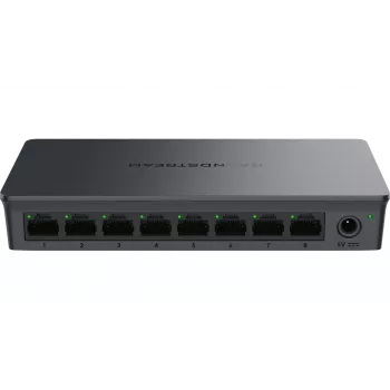 Haldamata lüliti Grandstream GWN7701 — 8× Gigabit (10/100/1000), plastkorpuses, 16 Gbit/s lülitusvõimsus, ilma PoE-ta